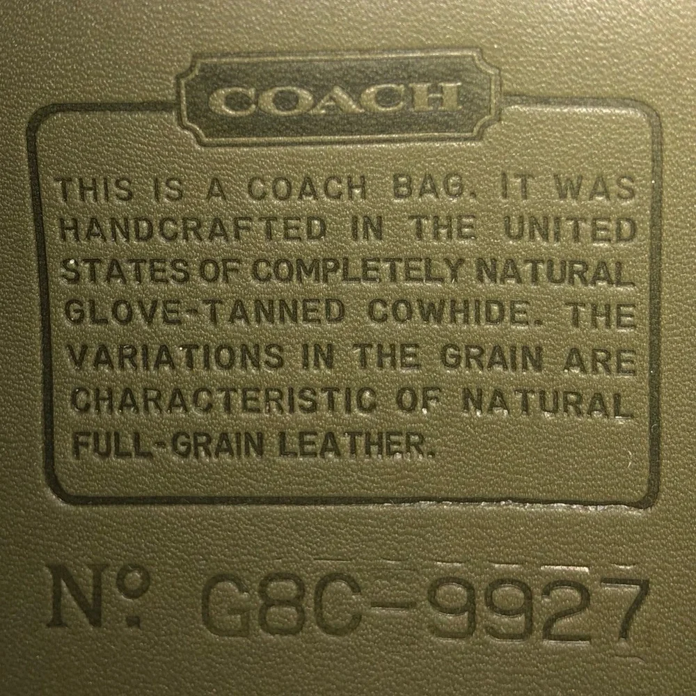NWT Vintage COACH WILLIS Loden Green Top Handle Turn Lock Satchel 9927 COA